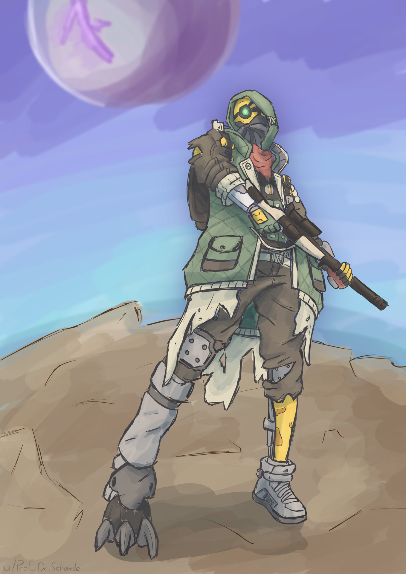 Fanart of the Beastmaster Fl4k, from Borderlands 3