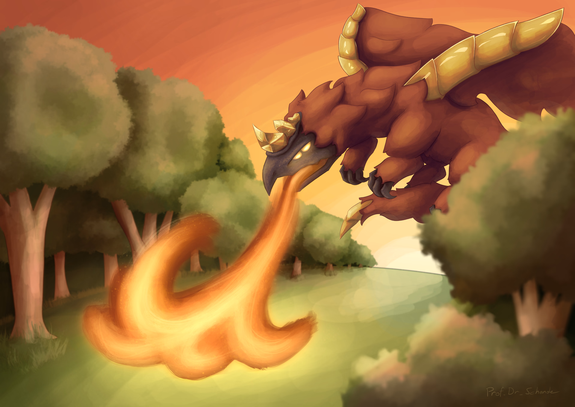 Yharon the Jungle Dragon, from the Calamity Mod for Terraria