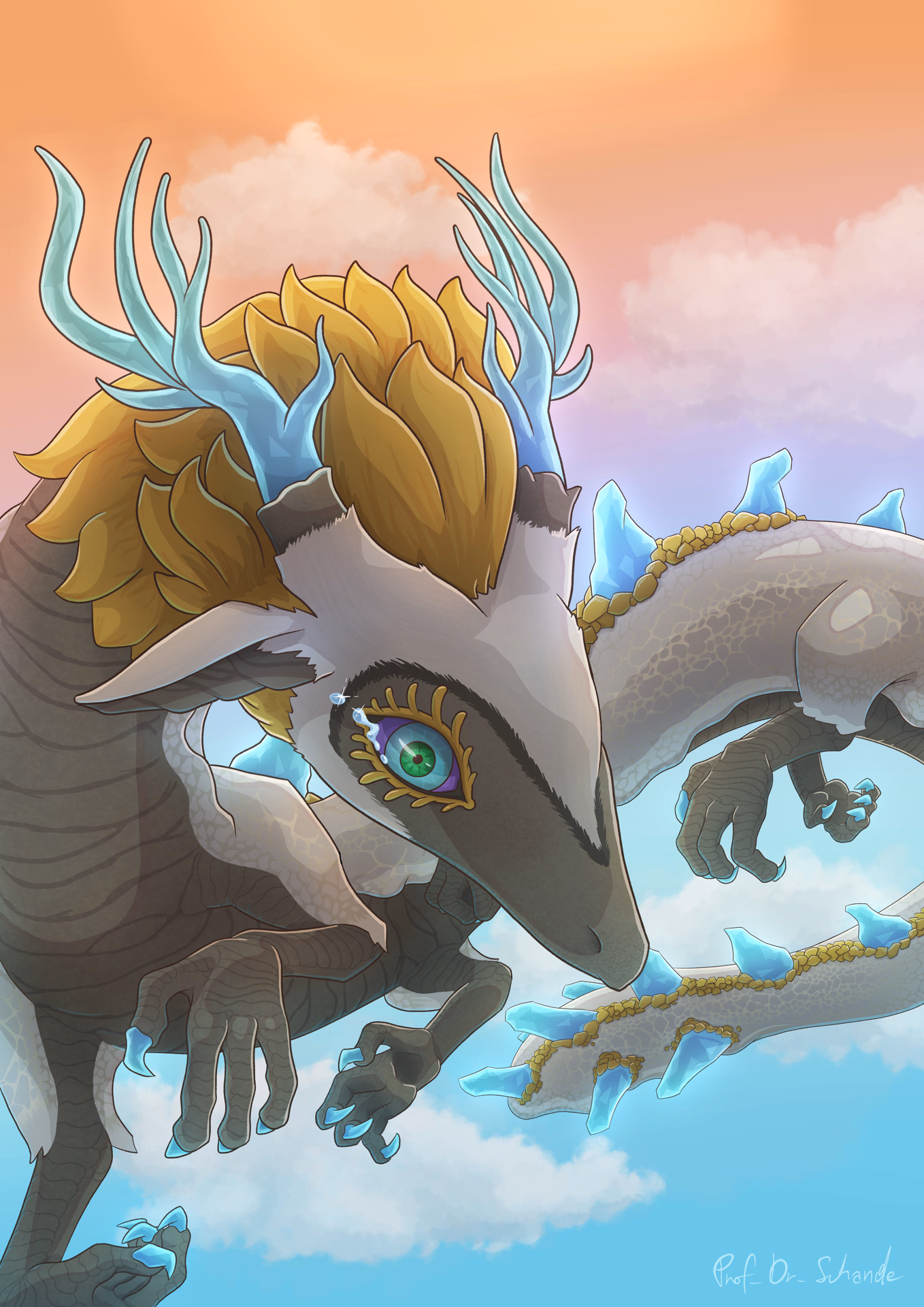 Fanart of the Light-Dragon from the game The Legend of Zelda: Tears of the Kingdom