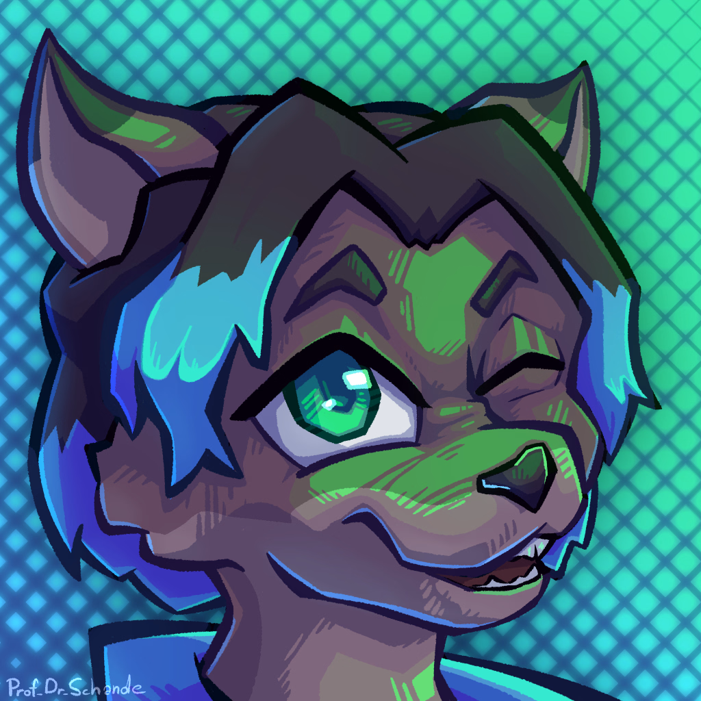 One of my Pieces of 2025's Artfight, featuring the character Wysq owned by artist Lloxie